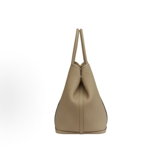 HERMES Garden Party 36 Silver clasp handbag 36 Women 1C Poussiere dust color